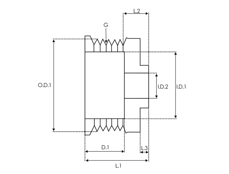 Remanufactured AS-PL Alternator pulley