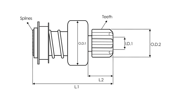 SD3131P — Startmotors bendix