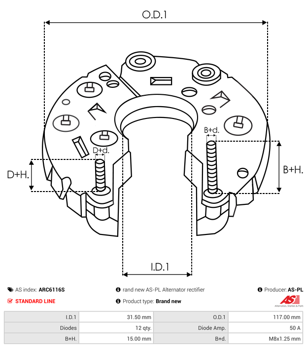 rand new AS-PL Alternator rectifier