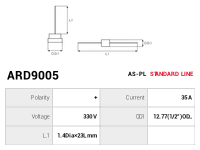AS-PL + dioder för generator likriktare ARD9005