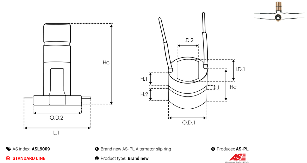 Luce Per Macchina As-PL ASL9009 - Componente Auto, Diametro 14.9mm, Altezza 10mm - Foto 14