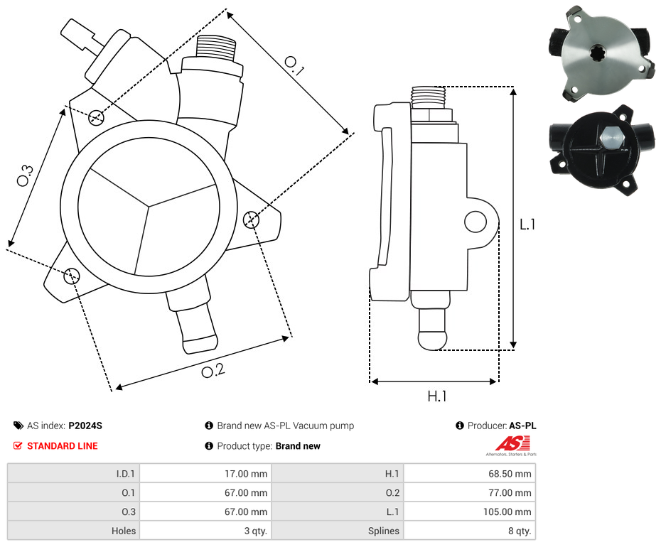 P2024S AS-PL Brand new AS-PL Vacuum pump