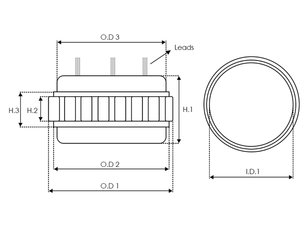 AS3033 — Växelströmsgenerators lindningar