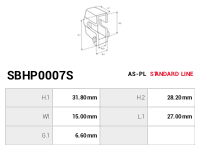 AS-PL Fästen för startmotors borste SBHP0007S