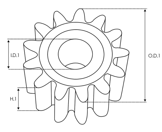 UD46740SGK — Startmotors växelkugghjul