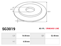 AS-PL Startmotors växellock SG3019