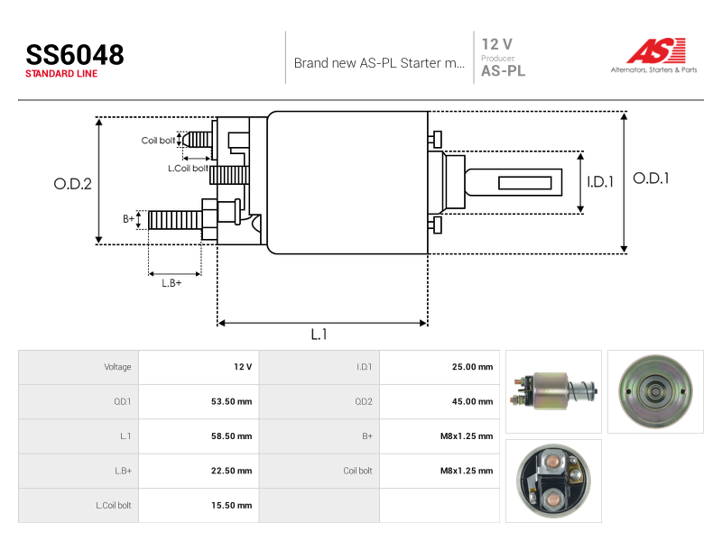 Brand new AS-PL Starter Solenoid