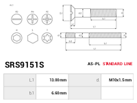 AS-PL Startmotors skruv SRS9151S