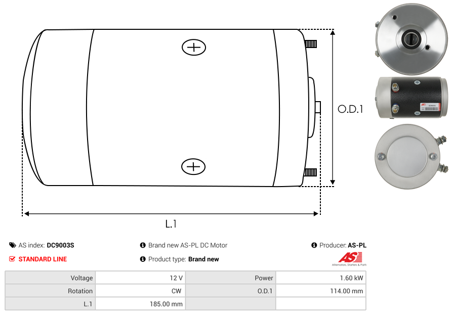 DC9003S AS-PL Silnik prądu stałego