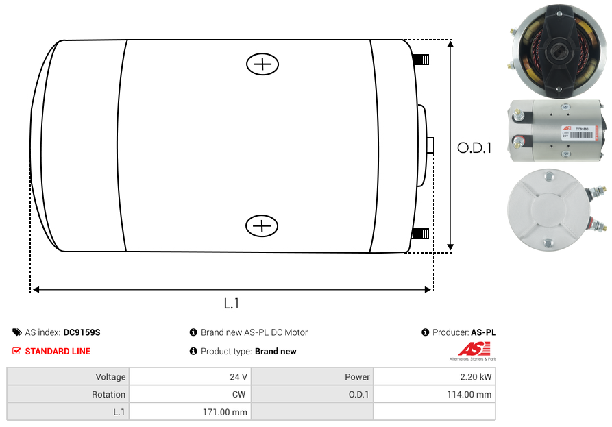 Brand new AS-PL DC Motor