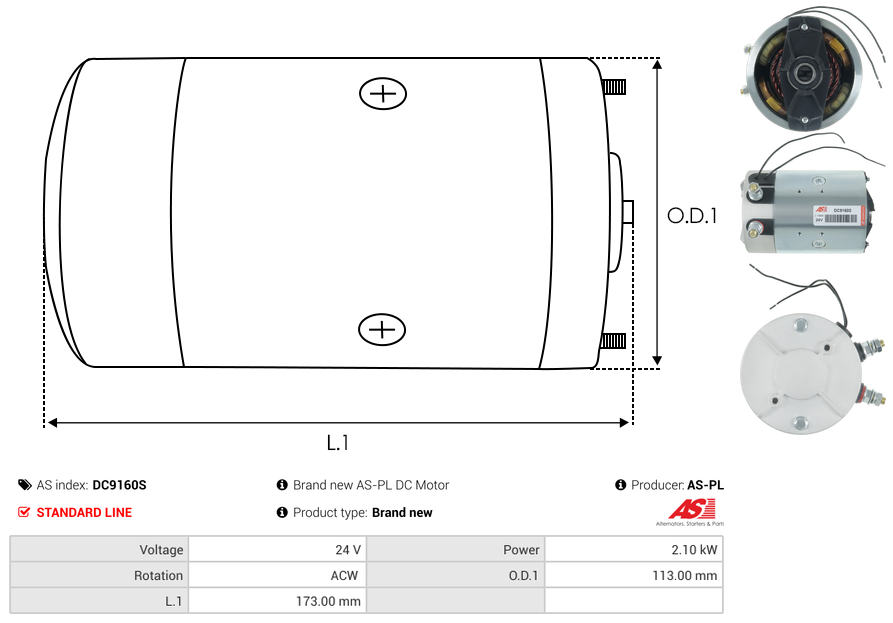 Brand new AS-PL DC Motor