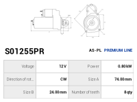 AS-PL Startmotor S01255PR