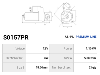 AS-PL Startmotor S0157PR