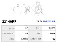 AS-PL Startmotor S3149PR