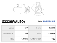 AS-PL Startmotor S3326(VALEO)