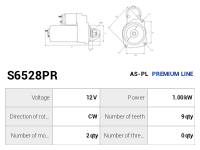 AS-PL Startmotor S6528PR