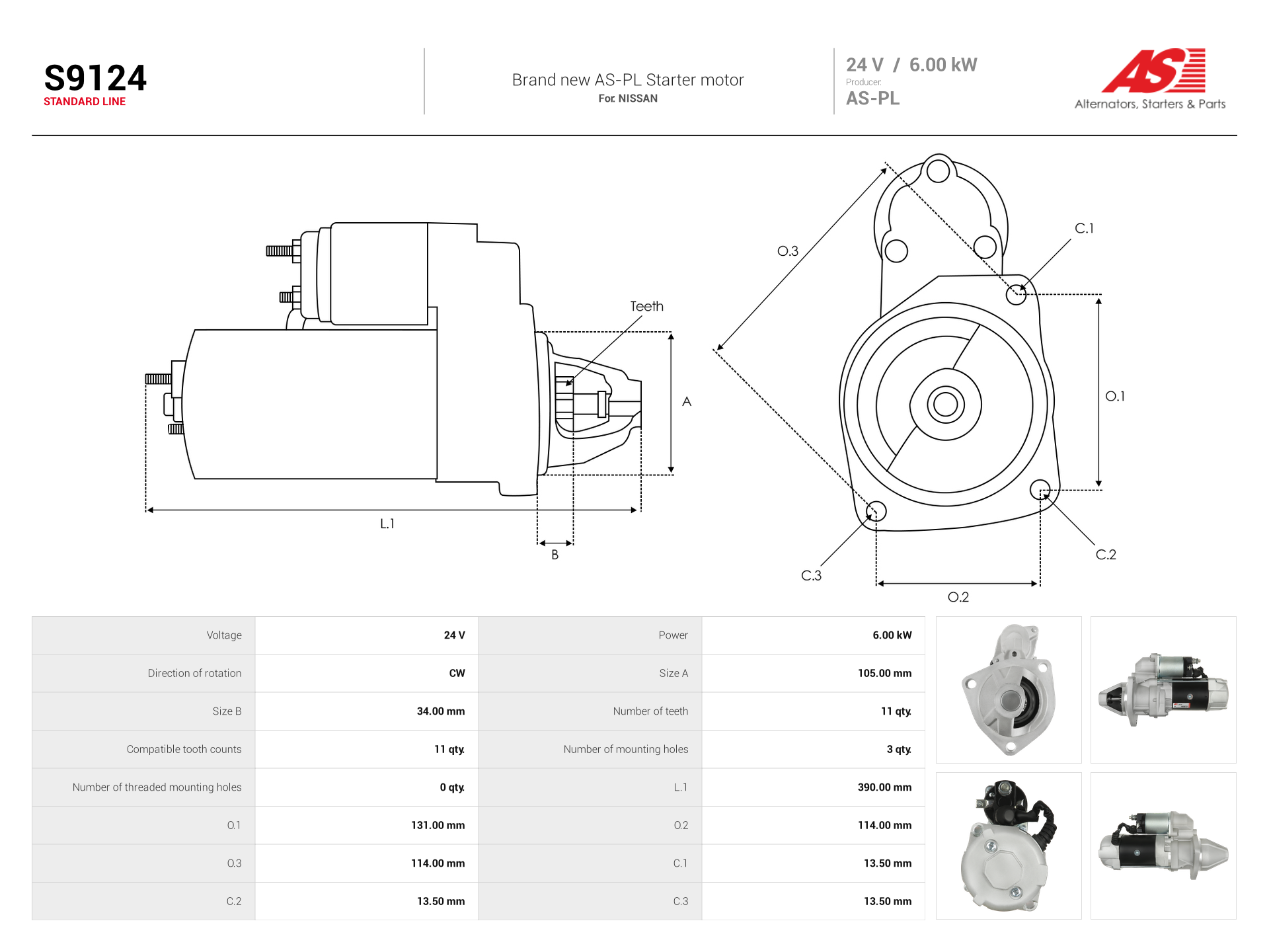 Sw 9124 S9124 | Motores de arranque