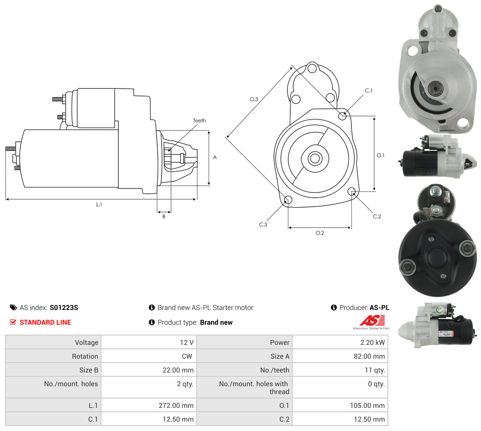 Brand new AS-PL Starter motor