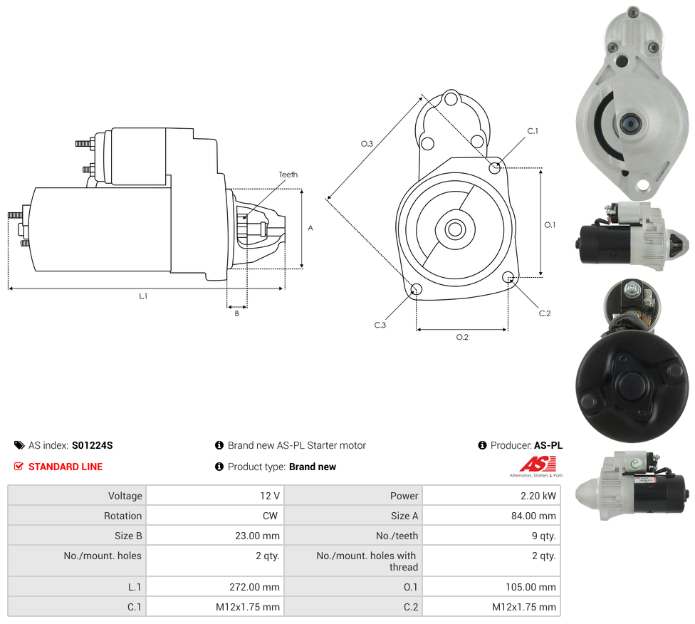 Brand new AS-PL Starter motor