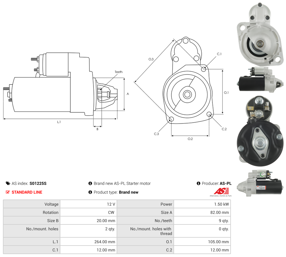 Brand new AS-PL Starter motor