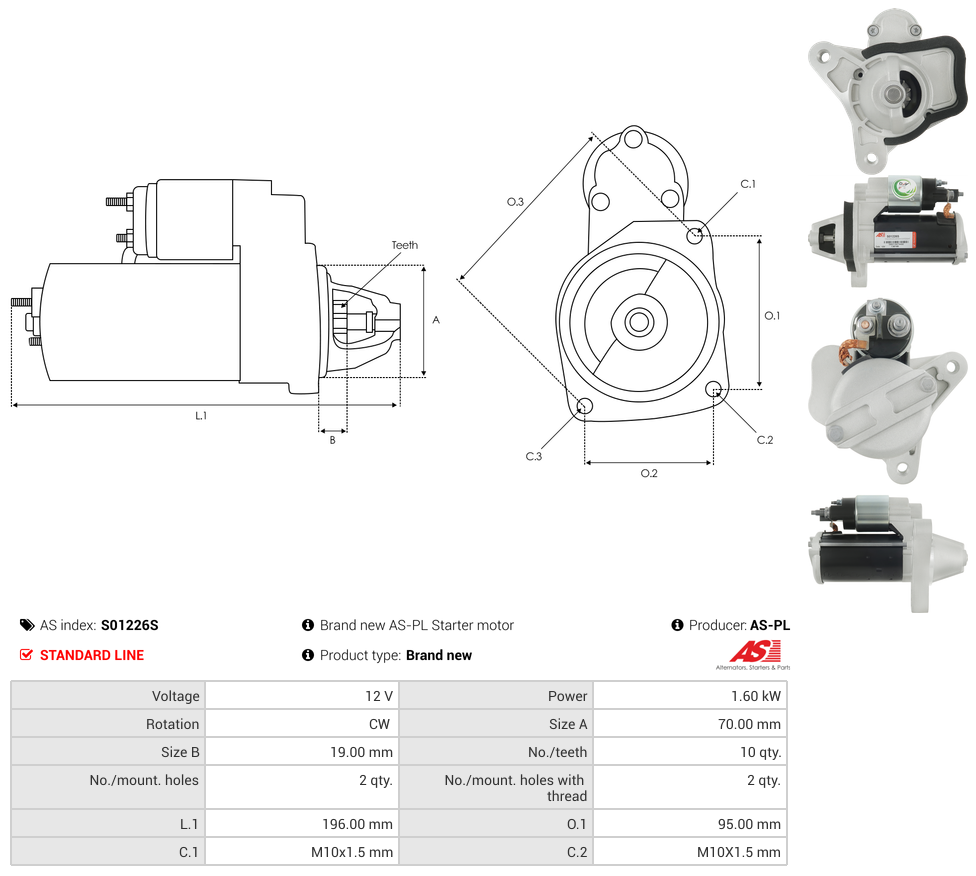 Brand new AS-PL Starter motor