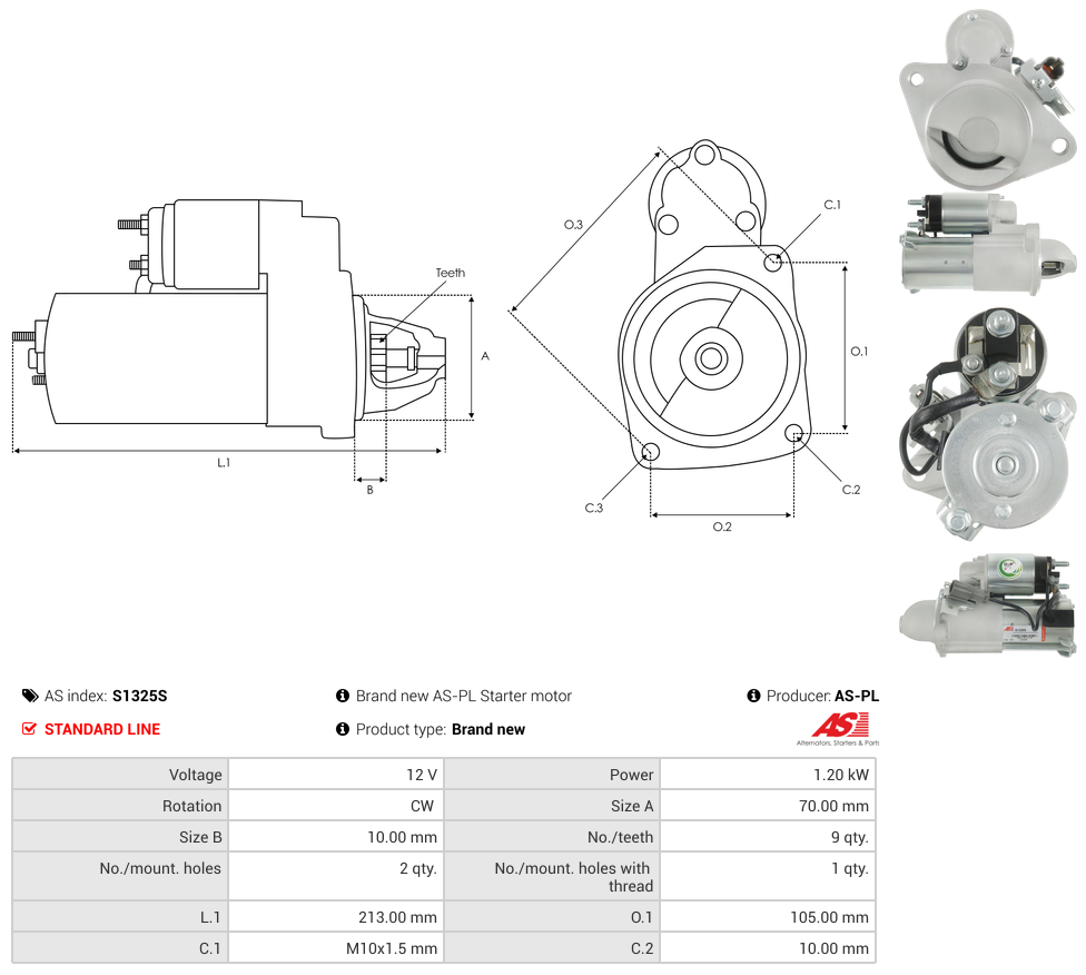 Brand new AS-PL Starter motor