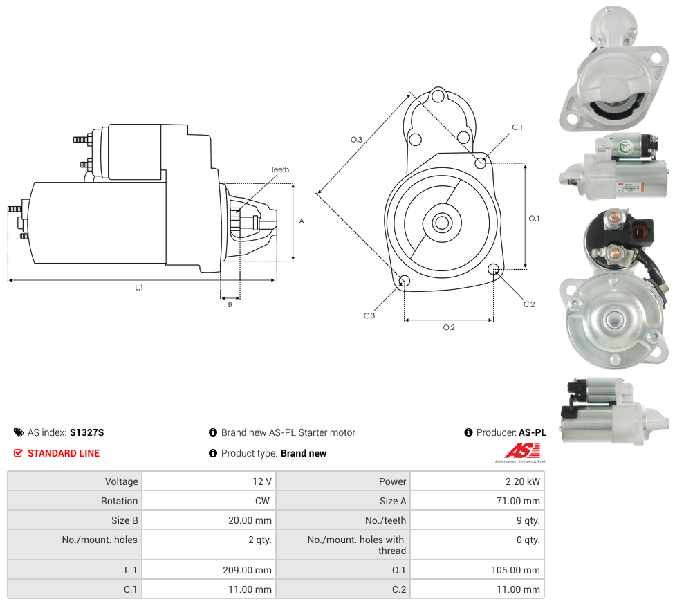 Brand new AS-PL Starter motor