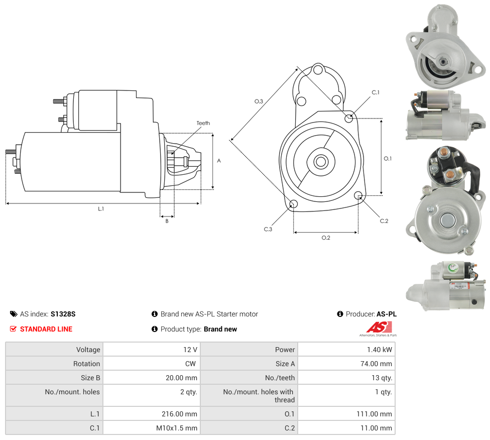 Brand new AS-PL Starter motor