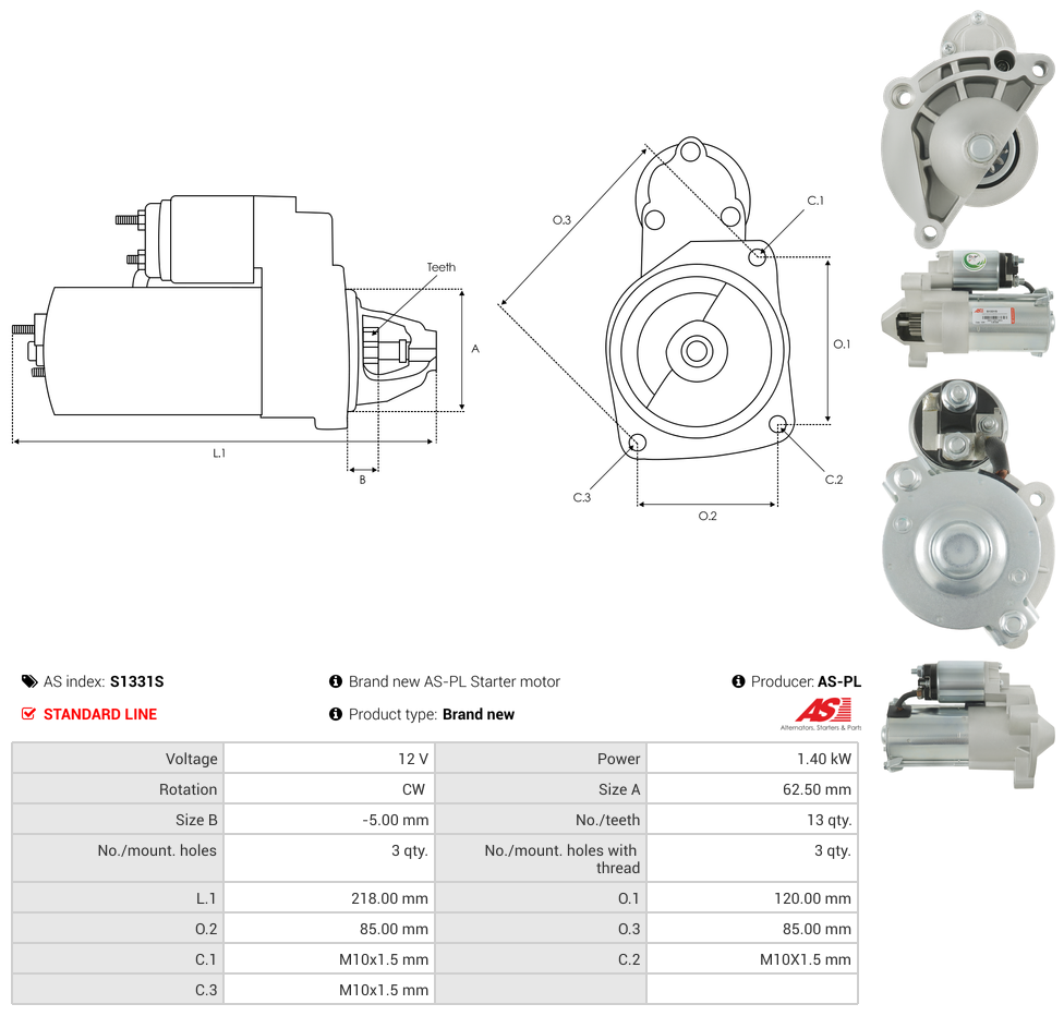 Brand new AS-PL Starter motor