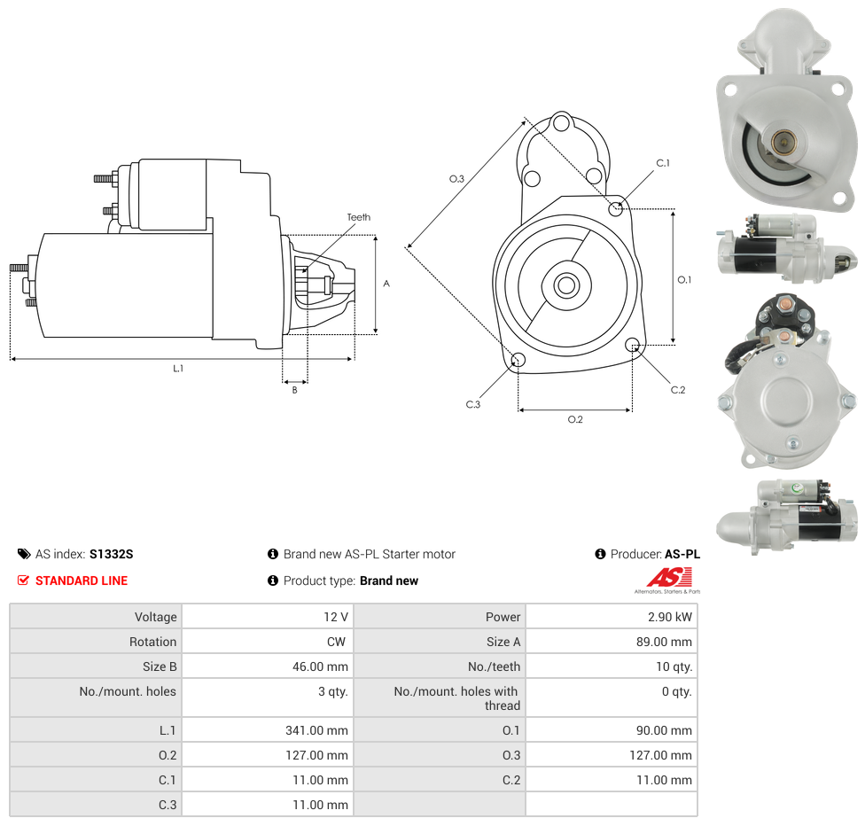 Brand new AS-PL Starter motor