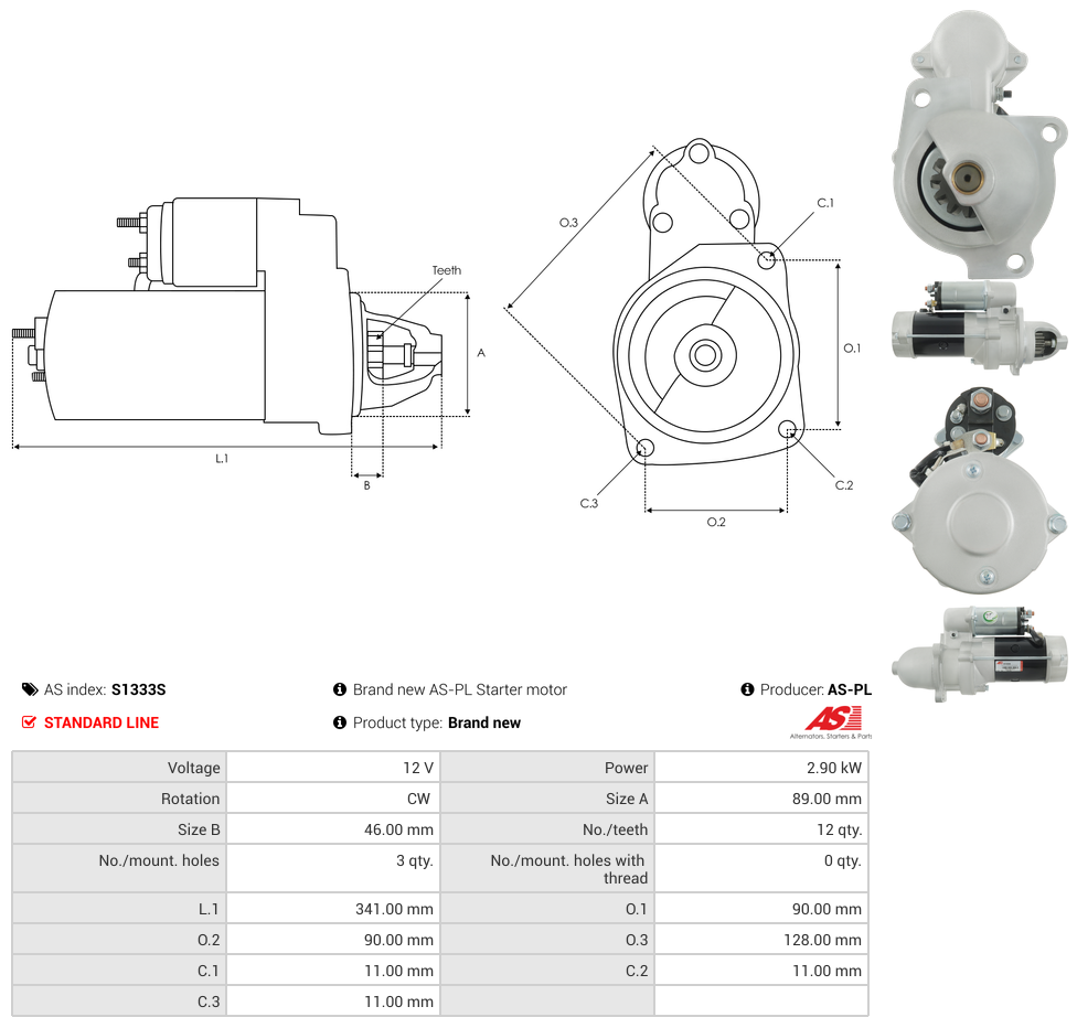 Brand new AS-PL Starter motor