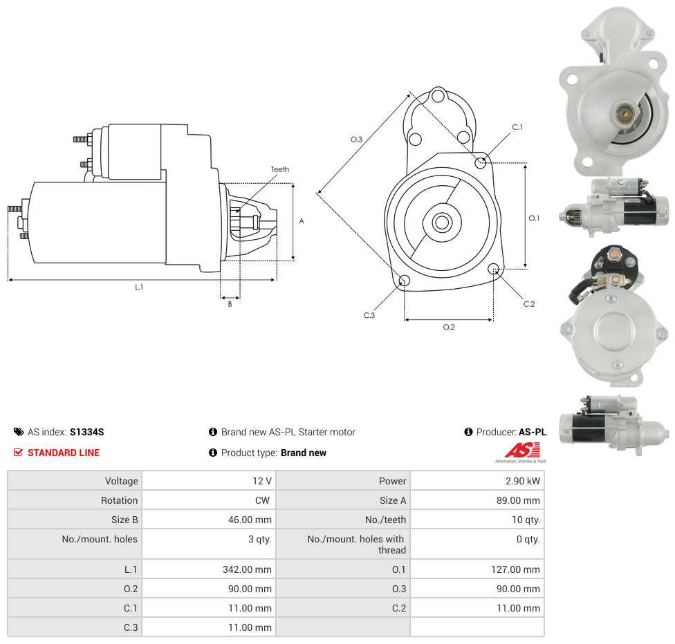 Brand new AS-PL Starter motor