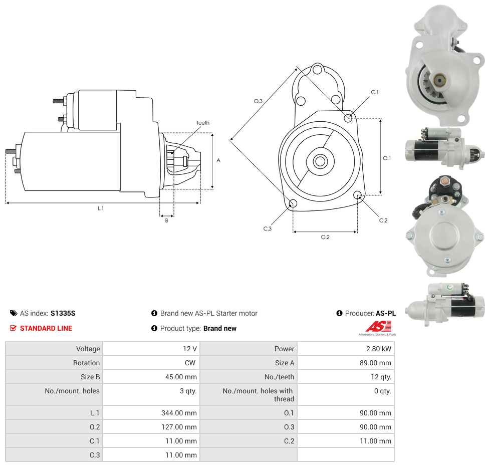 Brand new AS-PL Starter motor