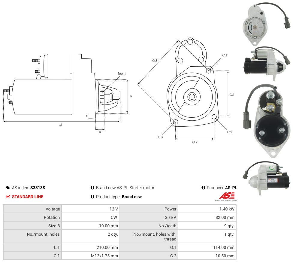 Brand new AS-PL Starter motor