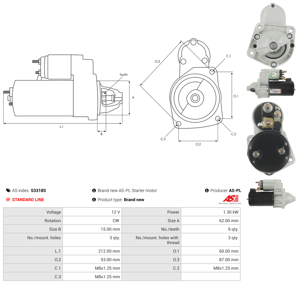 Brand new AS-PL Starter motor