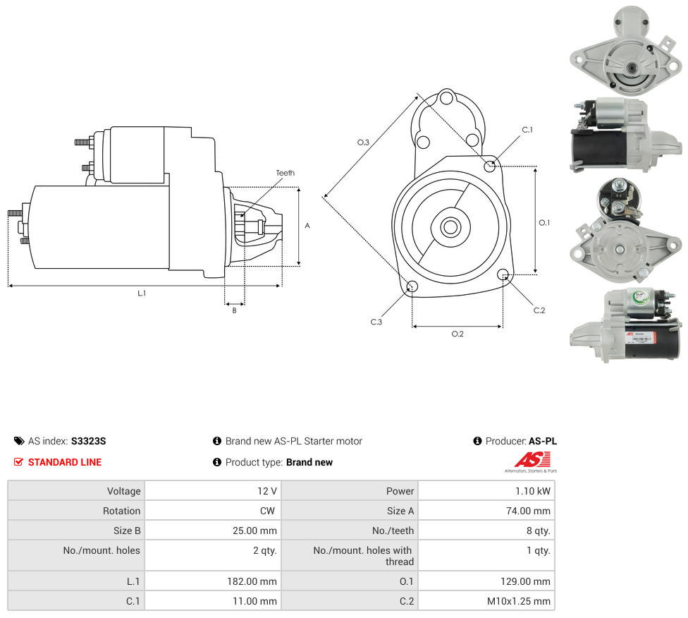 Brand new AS-PL Starter motor