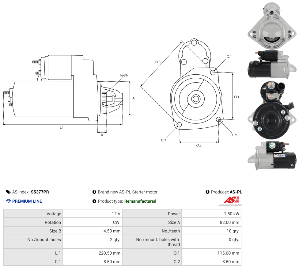 Brand new AS-PL Starter motor