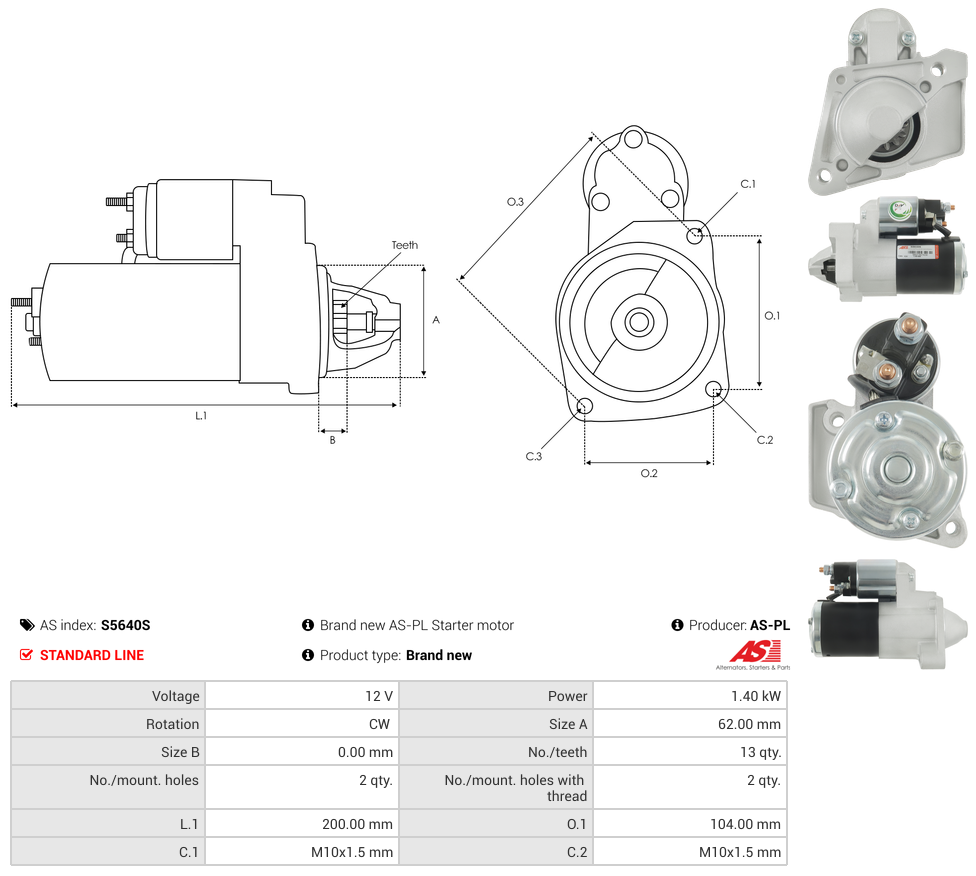 Brand new AS-PL Starter motor