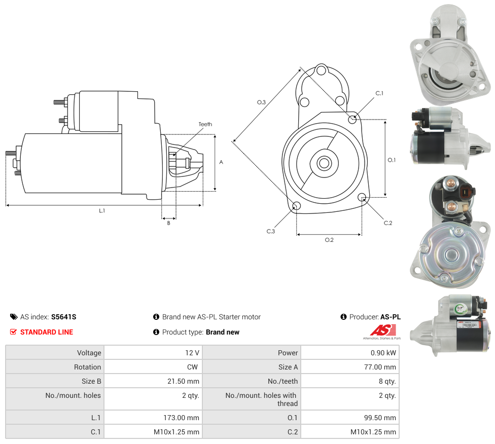 Brand new AS-PL Starter motor