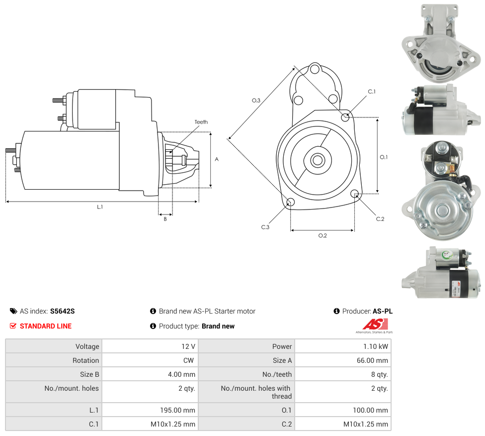 Brand new AS-PL Starter motor
