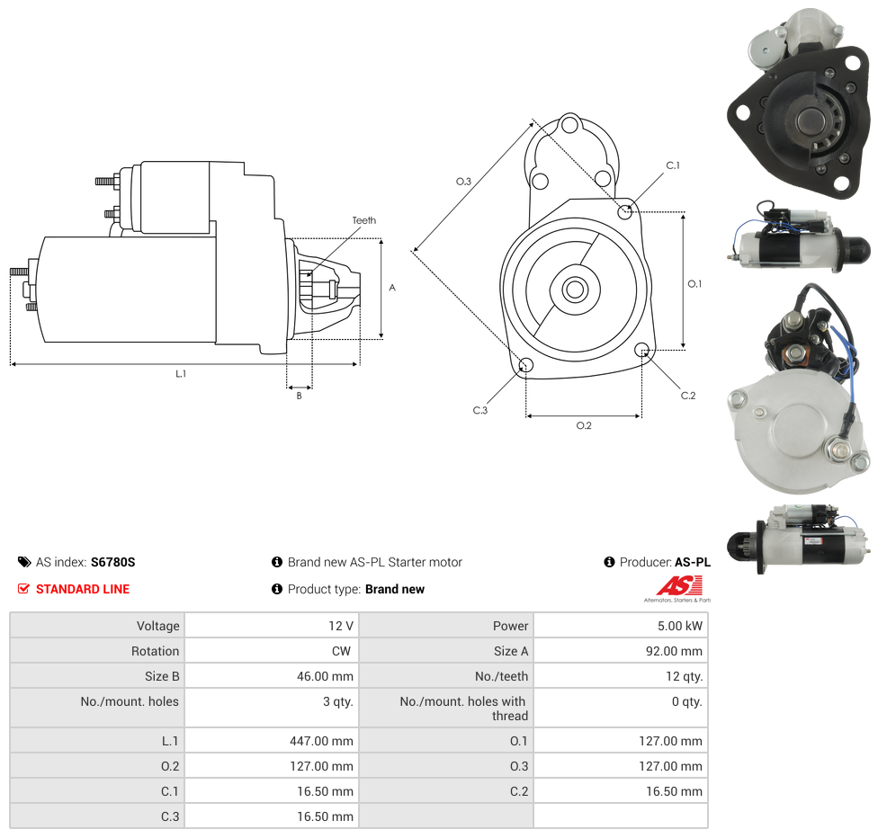 Brand new AS-PL Starter motor