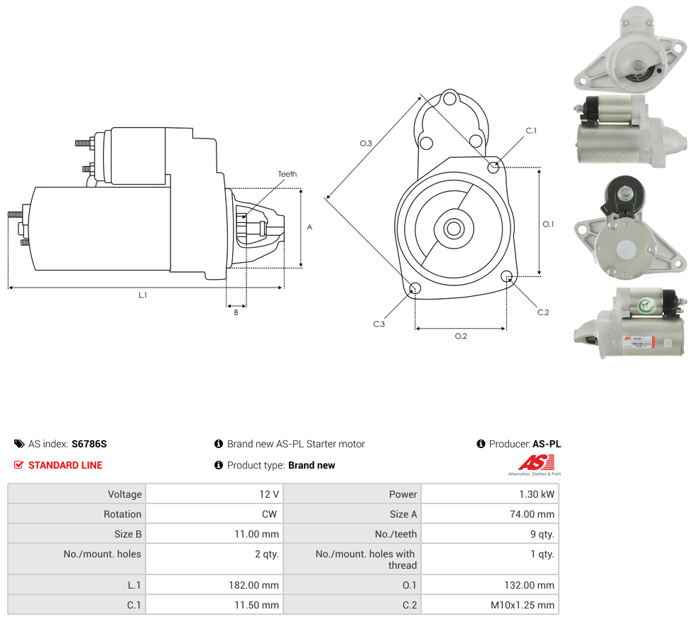 Brand new AS-PL Starter motor