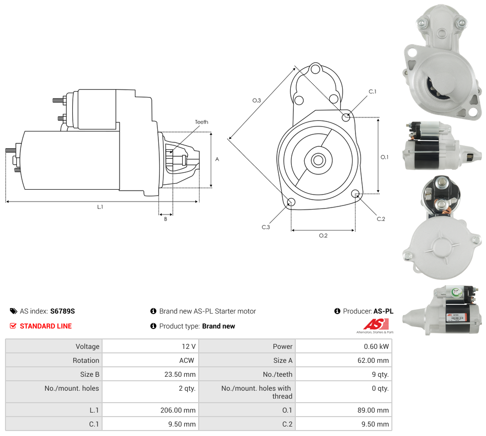Brand new AS-PL Starter motor