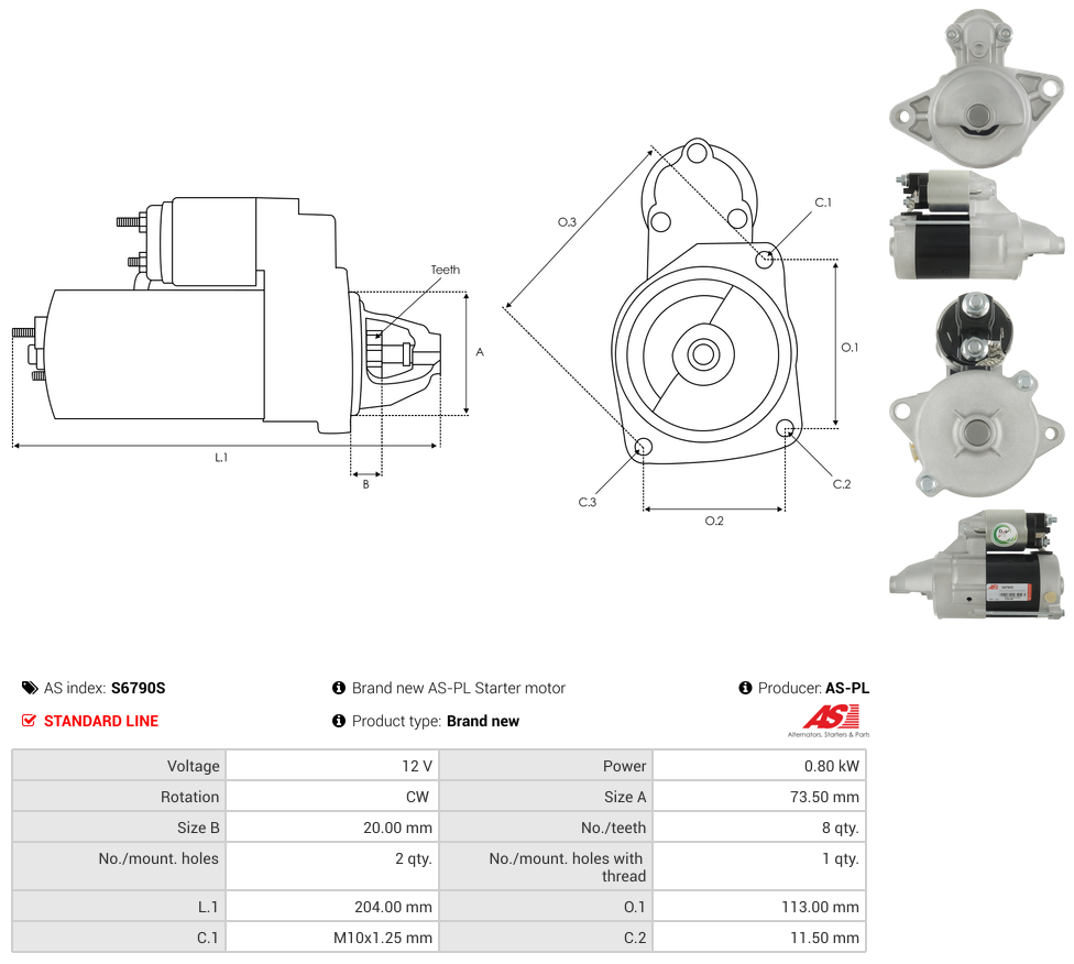 Brand new AS-PL Starter motor