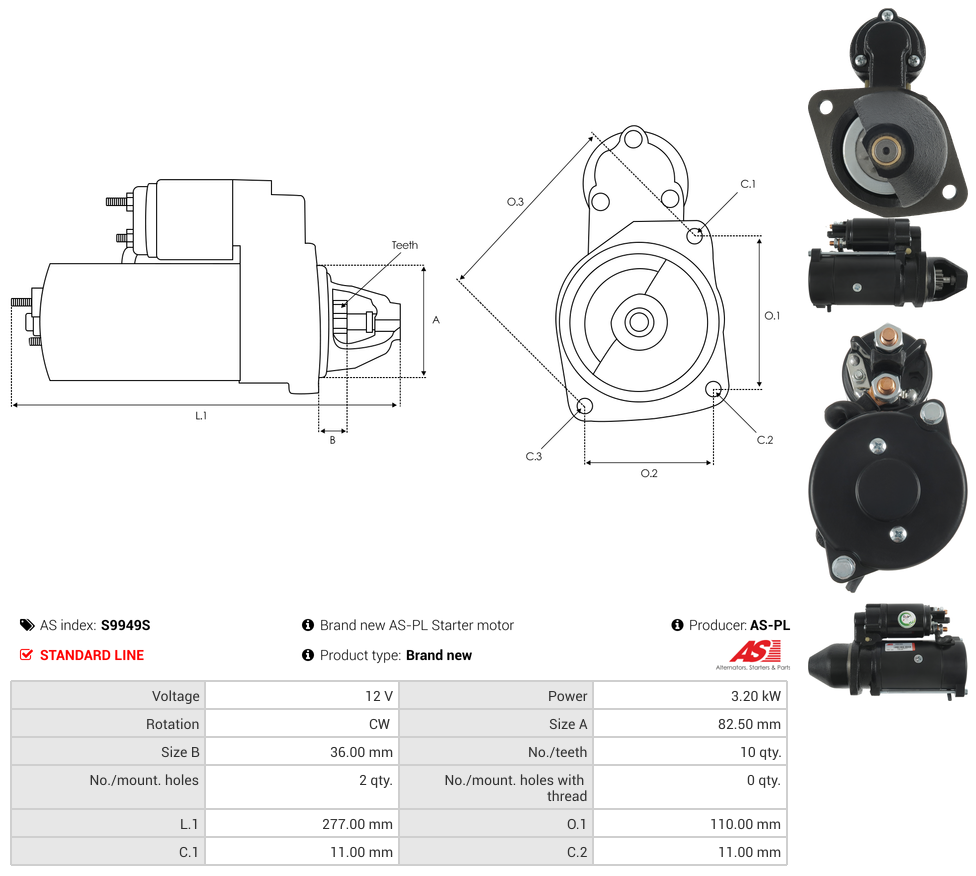 Brand new AS-PL Starter motor