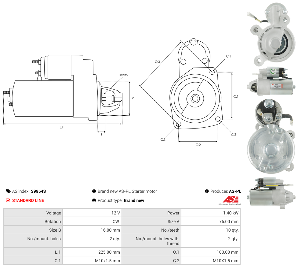 Brand new AS-PL Starter motor
