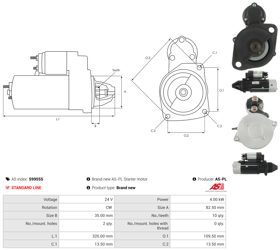 Brand new AS-PL Starter motor