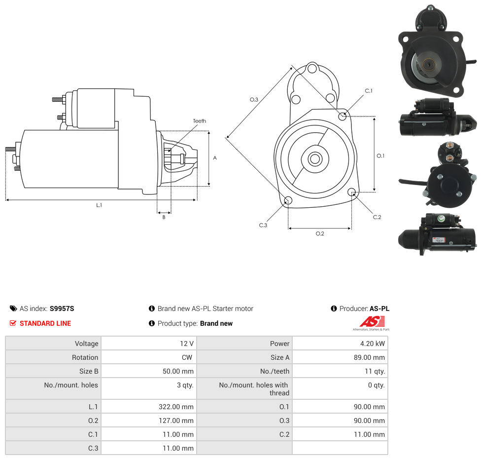 Brand new AS-PL Starter motor