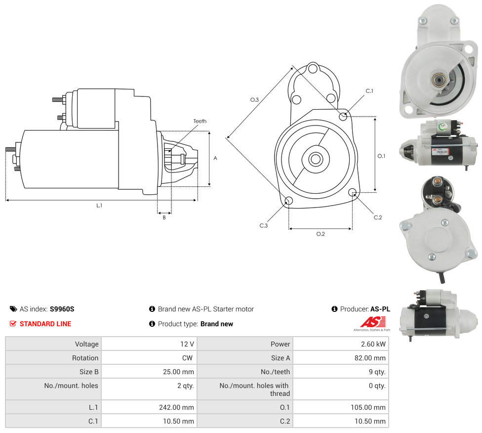 Brand new AS-PL Starter motor