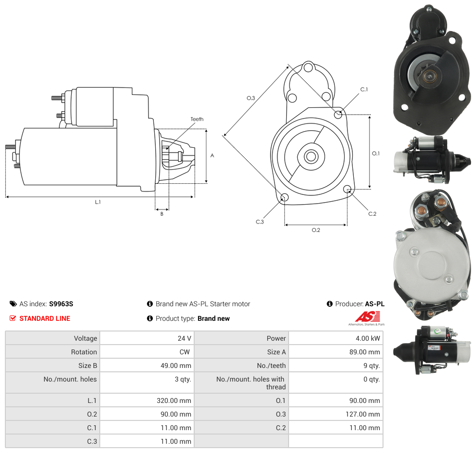 Brand new AS-PL Starter motor